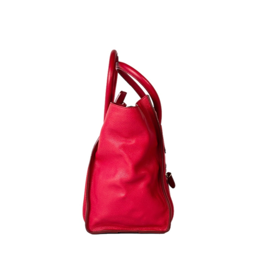 Celine Luggage Bag Red Calfskin
