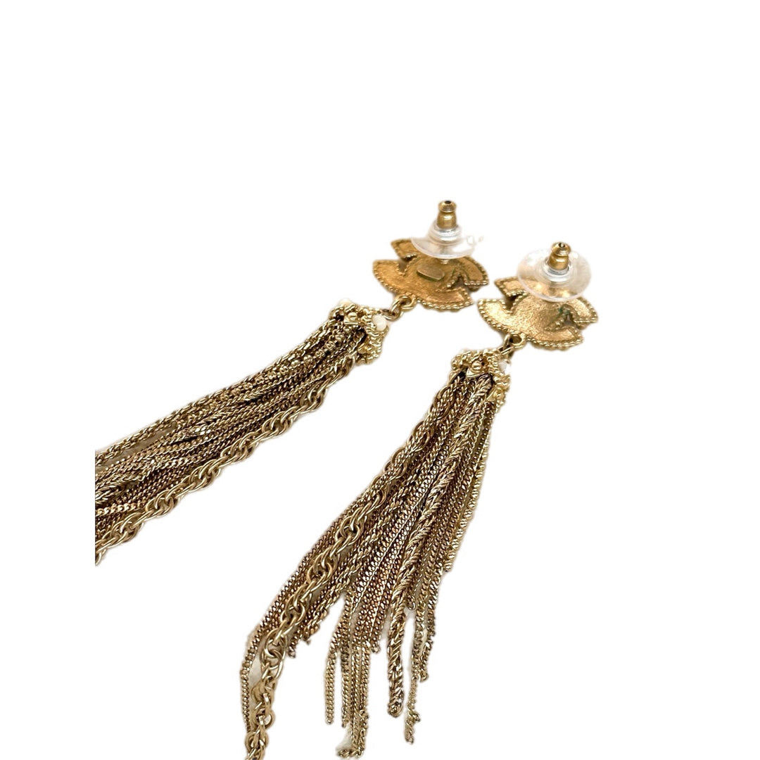 Chanel CC Logo Tassel Earring