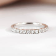 Natural White Diamond Eternity Ring D0.48ct, 18K Gold