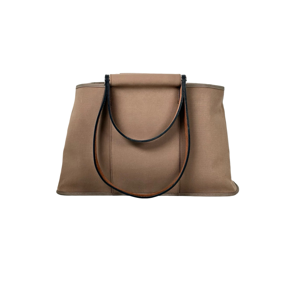 Hermes Etoupe Cabal Canvas Bag