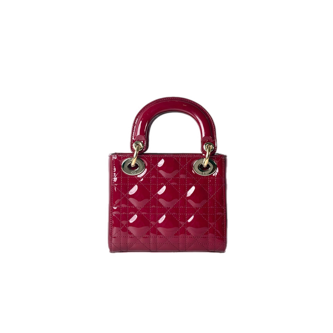 Dior Red  Lady Dior Mini Bag