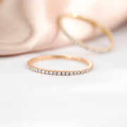 Natural White Diamond Fully-jewelled Eternity Ring D0.25ct, 18K Gold