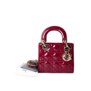 Dior Red  Lady Dior Mini Bag