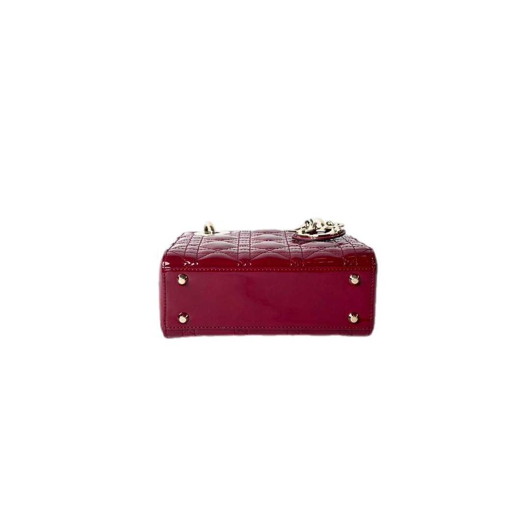 Dior Red  Lady Dior Mini Bag