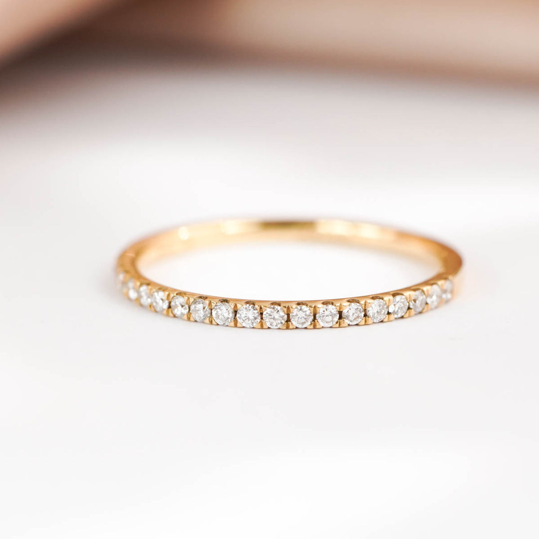 Natural White Diamond Eternity Ring D0.21ct, 18K Rose Gold