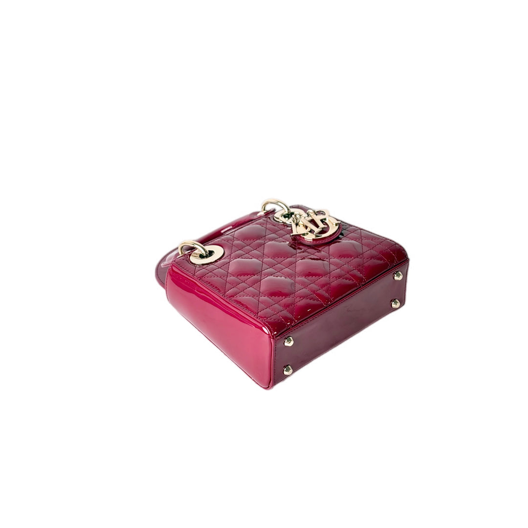 Dior Red  Lady Dior Mini Bag