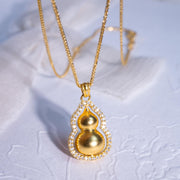 Jiaxy & K 24k 999 Gourd Necklace 10.69g, White Diamond 0.179ct - photo 2