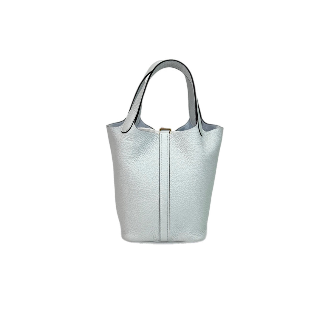 Hermes Picotin 18 Bag TC Blue Pale