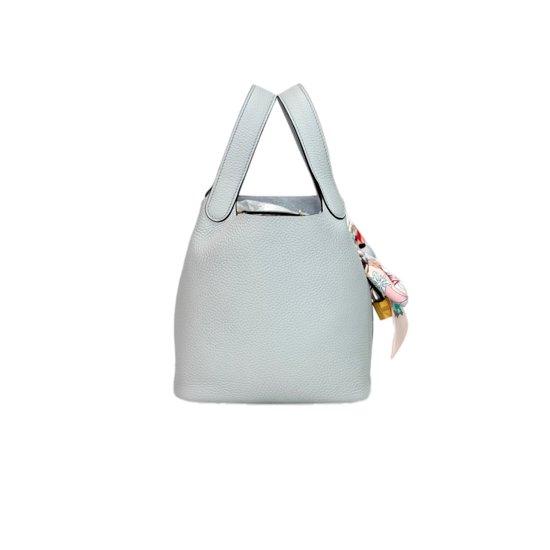 Hermes Picotin 18 Bag TC Blue Pale
