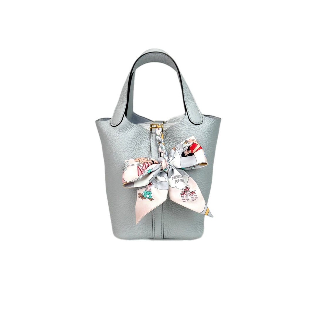 Hermes Picotin 18 Bag TC Blue Pale