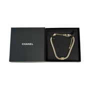 Chanel Black Chain Krystal CC Logo Chocker