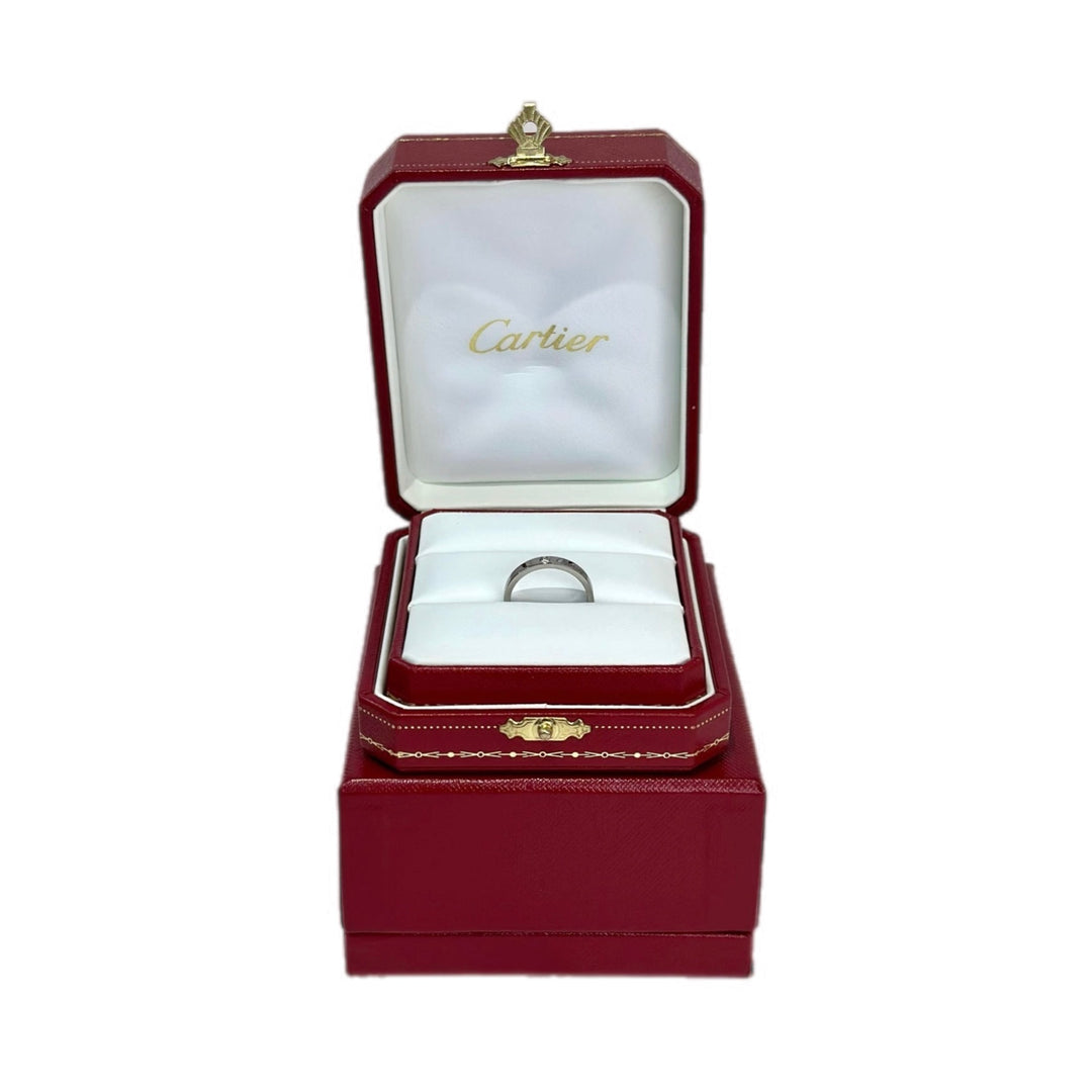 Cartier Diamond Logo Ring Pt950 #55
