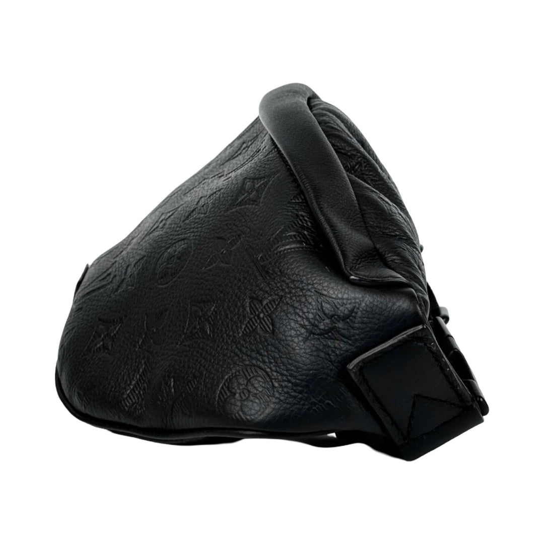 Louis Vuitton Discovery Bumbag PM Black Monogram Shadow Leather