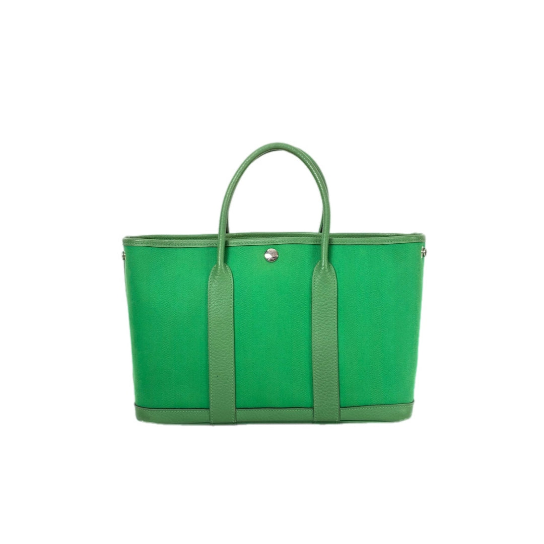Hermes Garden Party 30cm Canvas Green