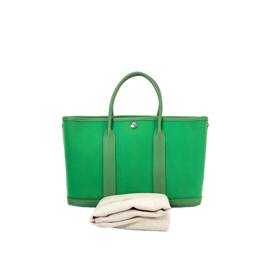 Hermes Garden Party 30cm Canvas Green