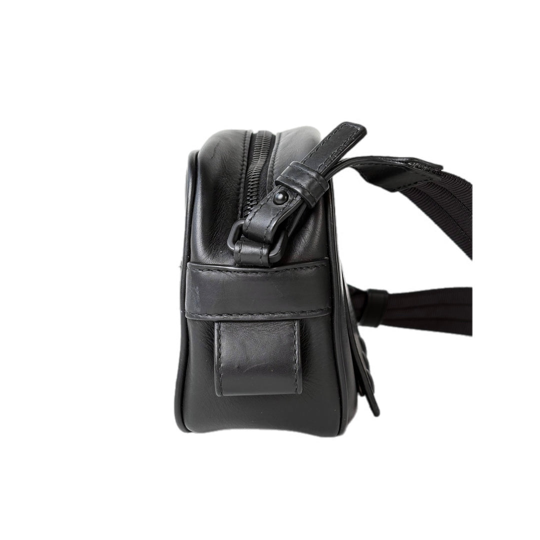 Bottega Veneta Black Leather Pochette Shoulder Bag