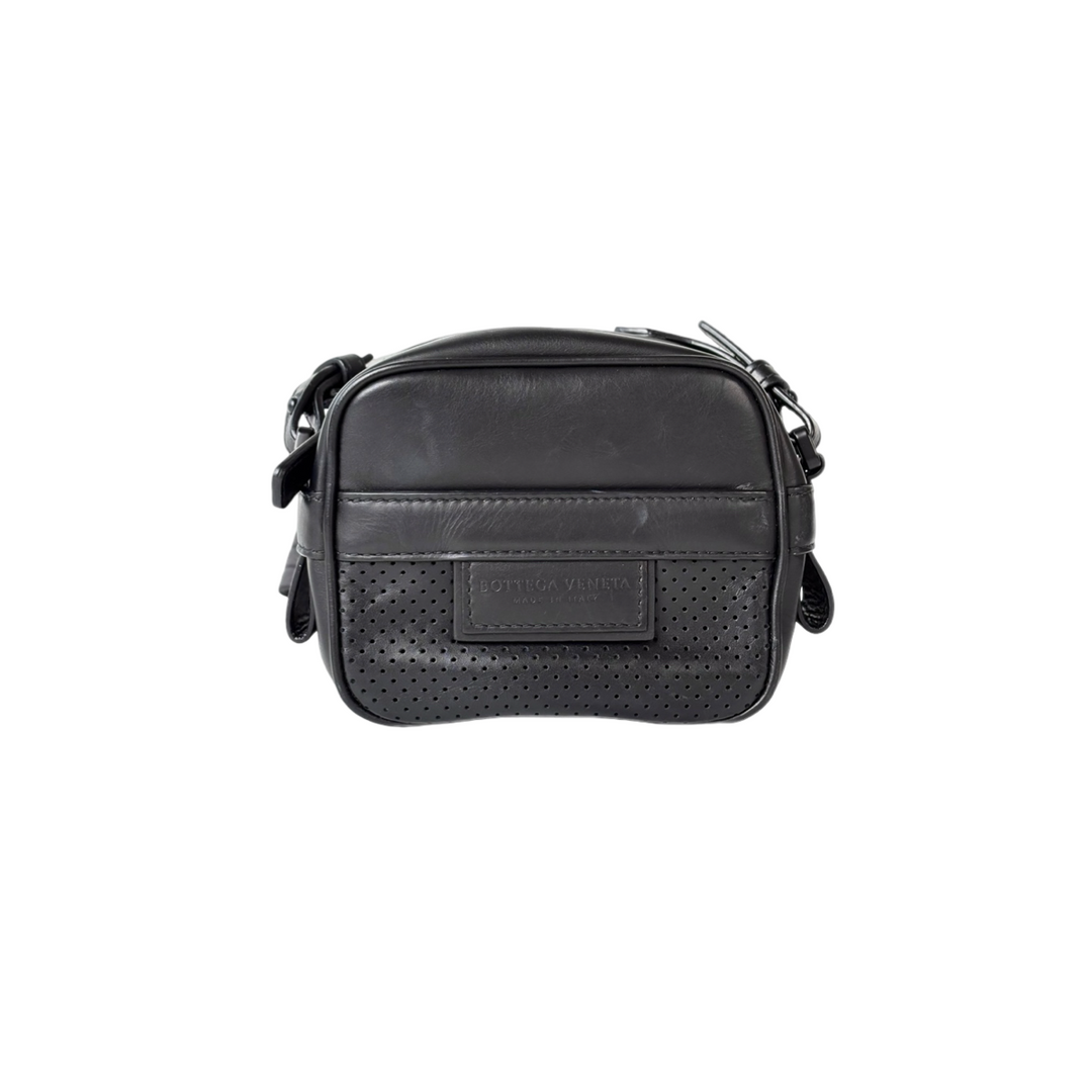Bottega Veneta Black Leather Pochette Shoulder Bag