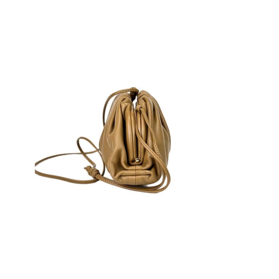 Bottega Veneta Yellow Mini Brown Pouch Bag