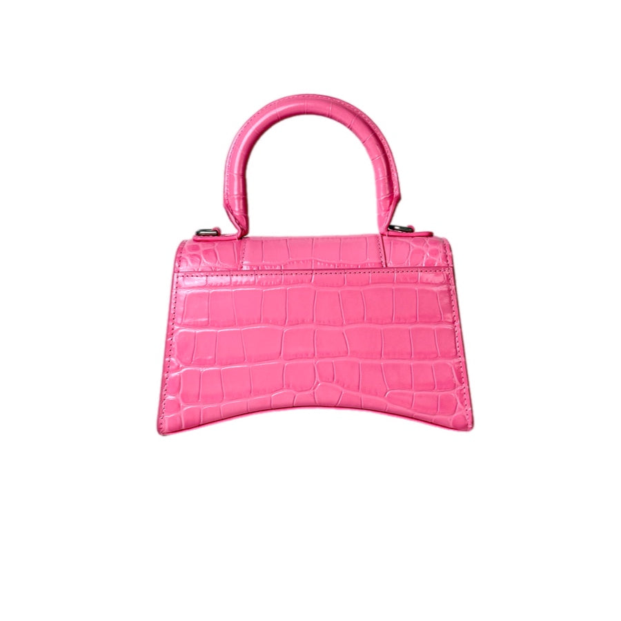 Balenciaga Hourglass Top Handle Pink Bag XS