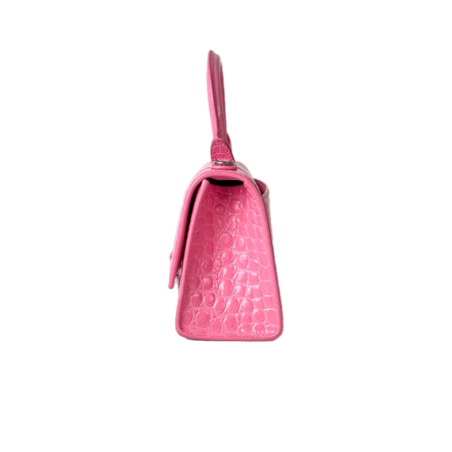Balenciaga Hourglass Top Handle Pink Bag XS