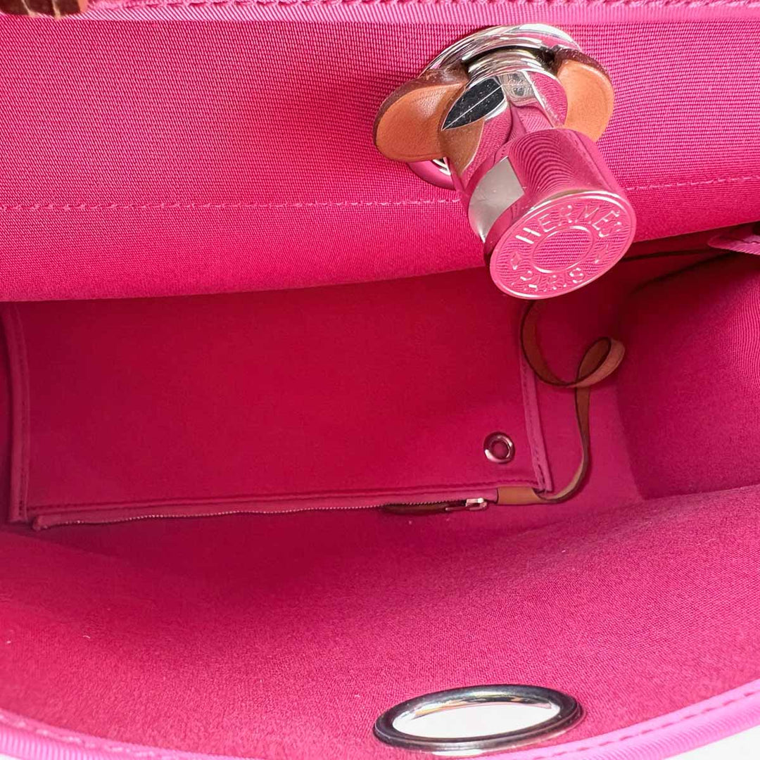 Hermes Herbag Zip Bag 31 Pink/Silver