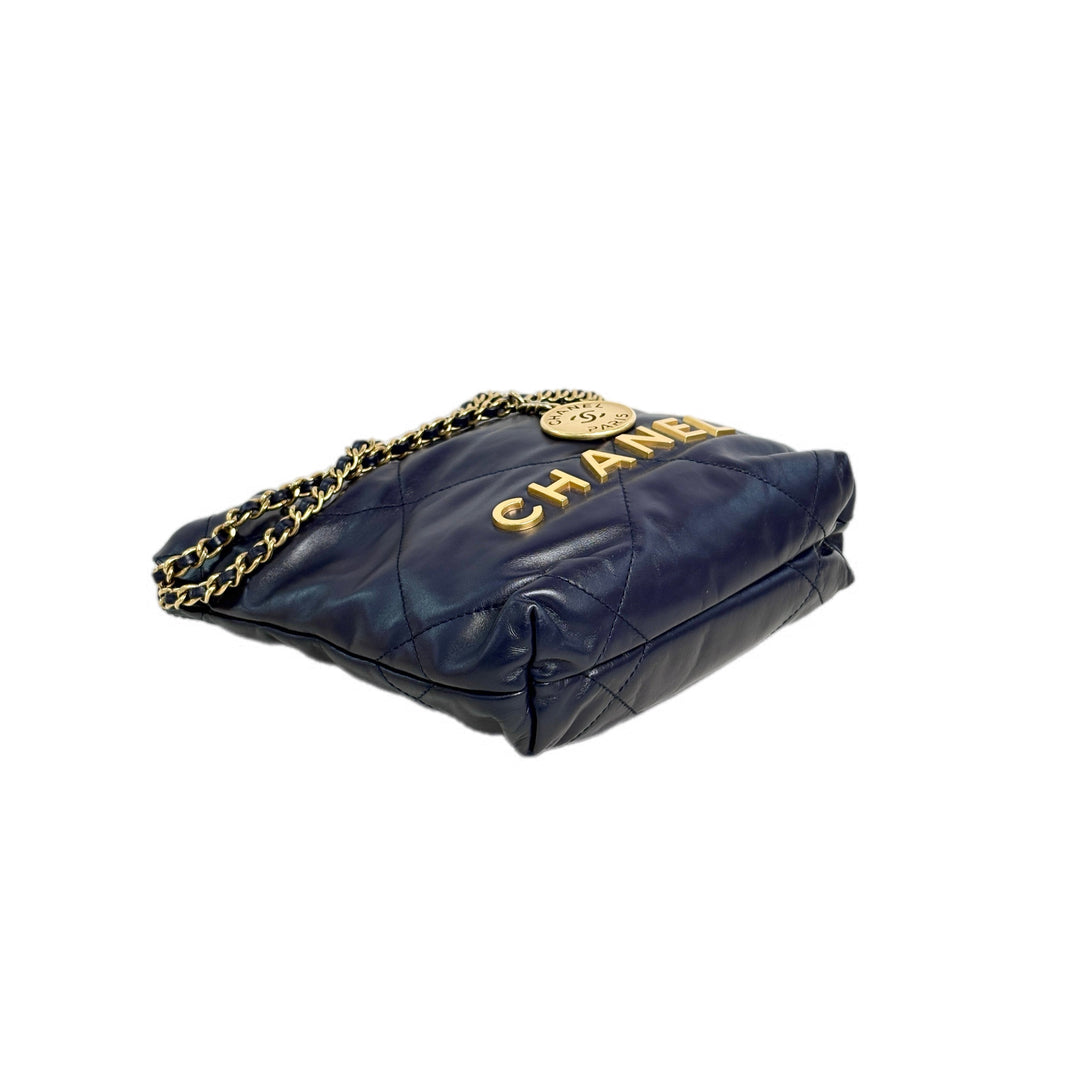 Chanel 22 Mini Bag Navy Blue