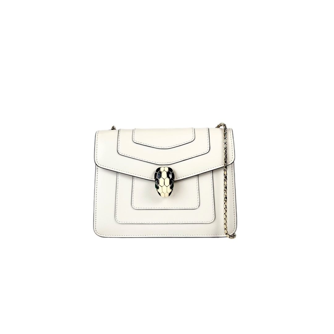 Bvlgari Serpenti  Cross Body White Mini Bag