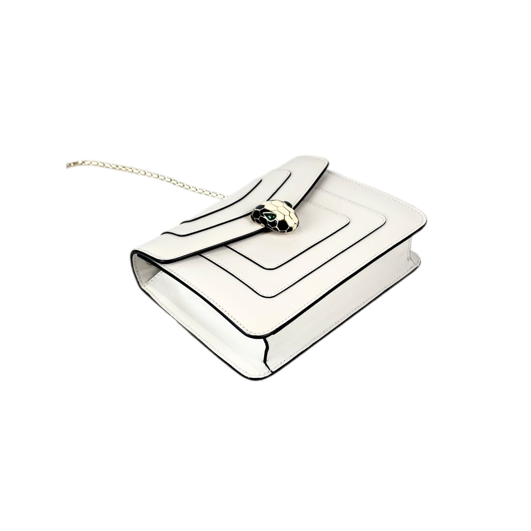 Bvlgari Serpenti  Cross Body White Mini Bag
