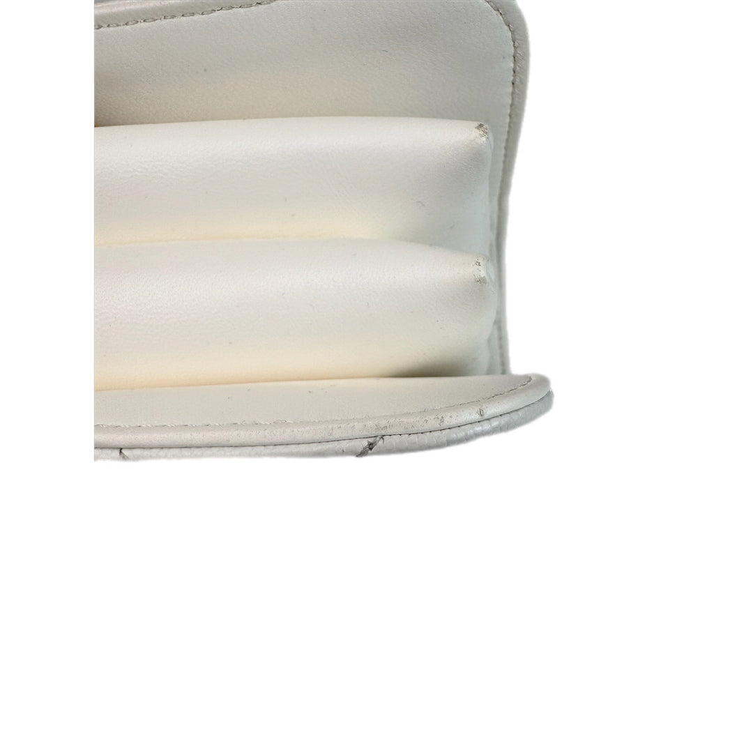 Chanel Mini Bag with Top Handle White Caviar Gold