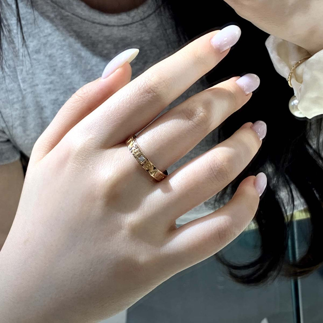 Bvlgari B Zero1 Ring 18K RG With Diamond #58
