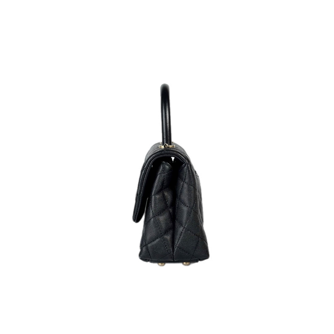 Chanel Coco Handle Small Black Caviar GHW Bag