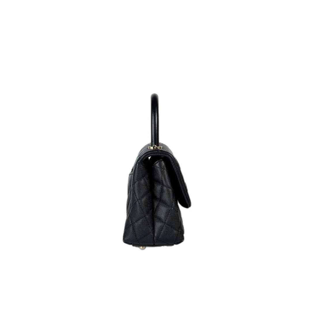 Chanel Coco Handle Small Black Caviar GHW Bag