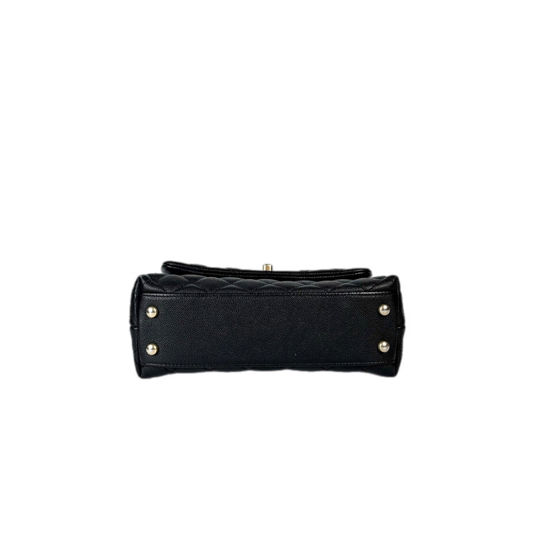 Chanel Coco Handle Small Black Caviar GHW Bag