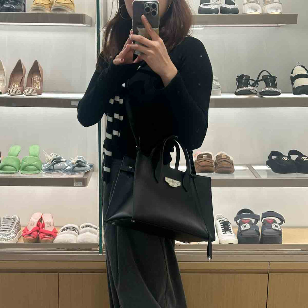 Balenciaga Black Padlock Tote Bag