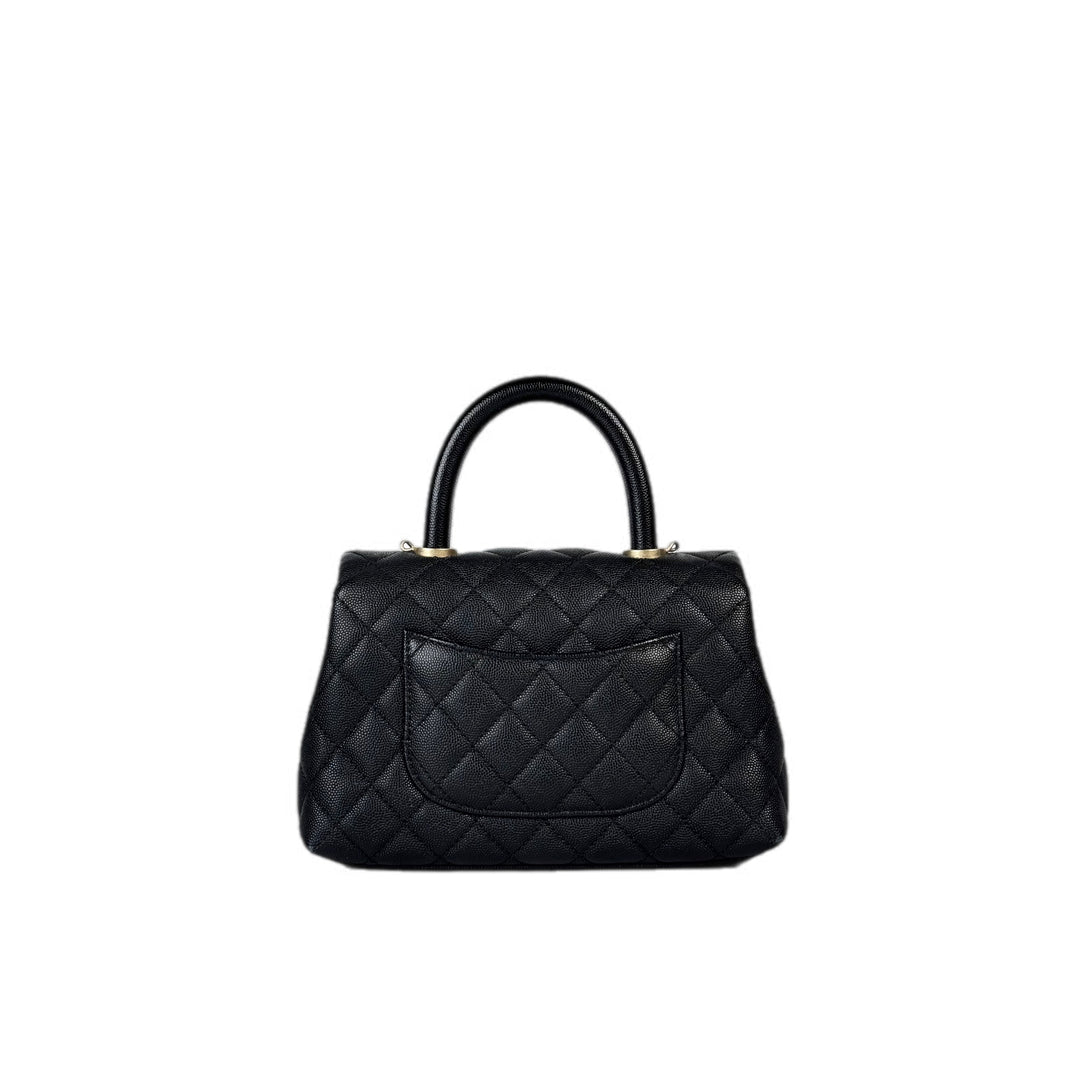 Chanel Coco Handle Small Black Caviar GHW Bag