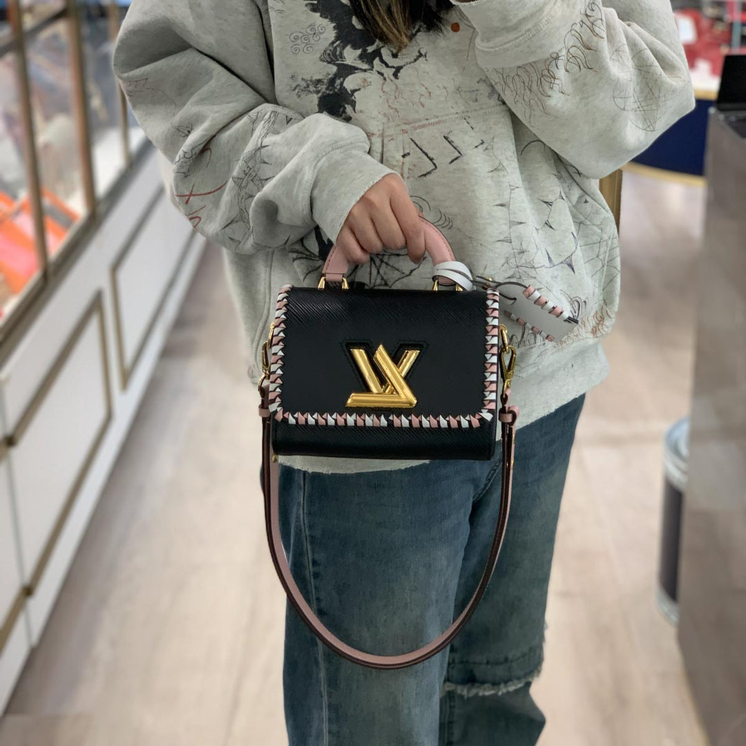 Louis Vuitton Epi Twist Pink/Black Handle PM 19cm