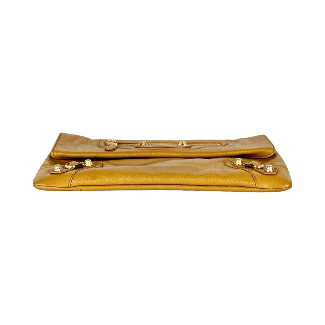 Balenciaga Yellow City Clutch Bag