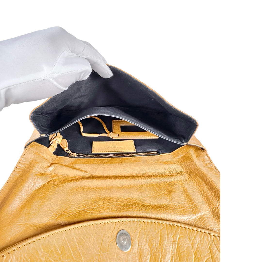Balenciaga Yellow City Clutch Bag