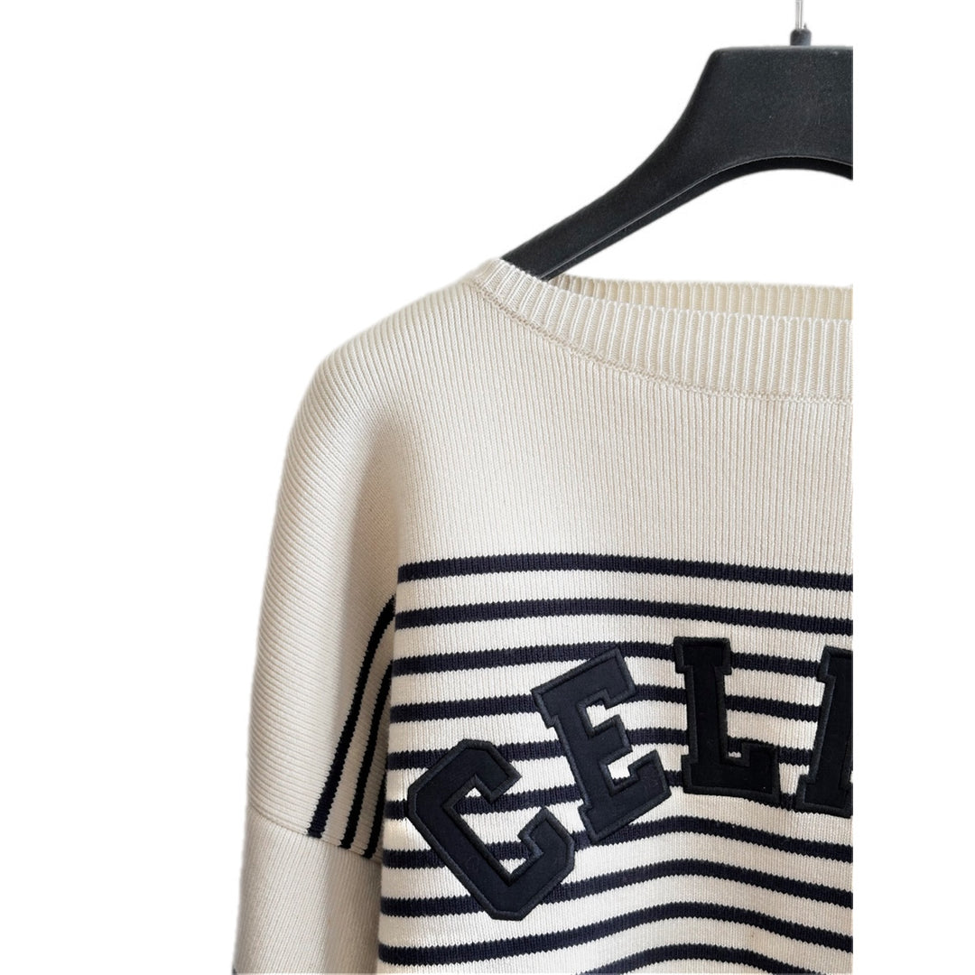 Celine Striped Cotton Jumper #S