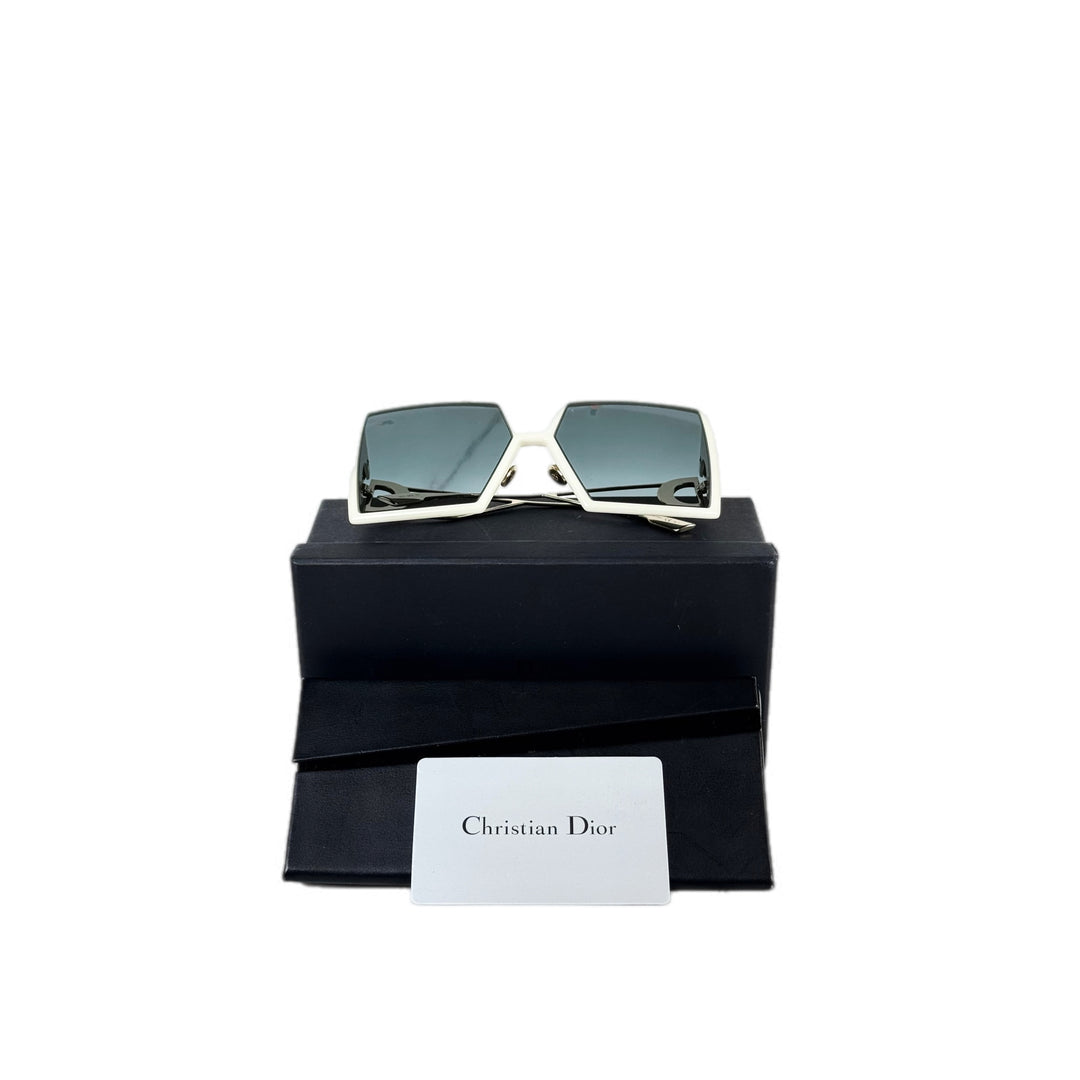 Dior White Square Sunglasses