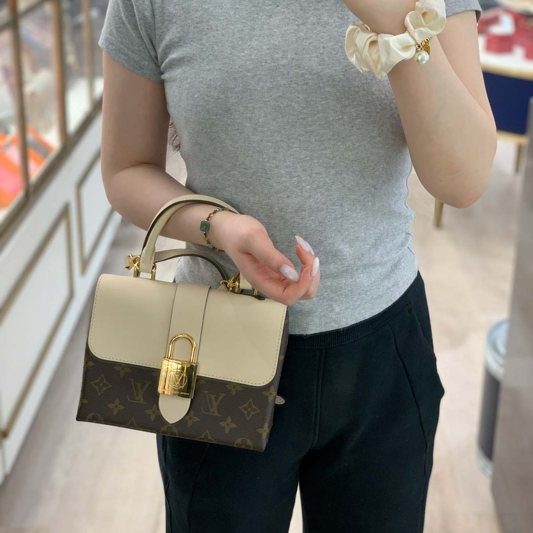 Louis Vuitton White/Monogram Locky BB Bag