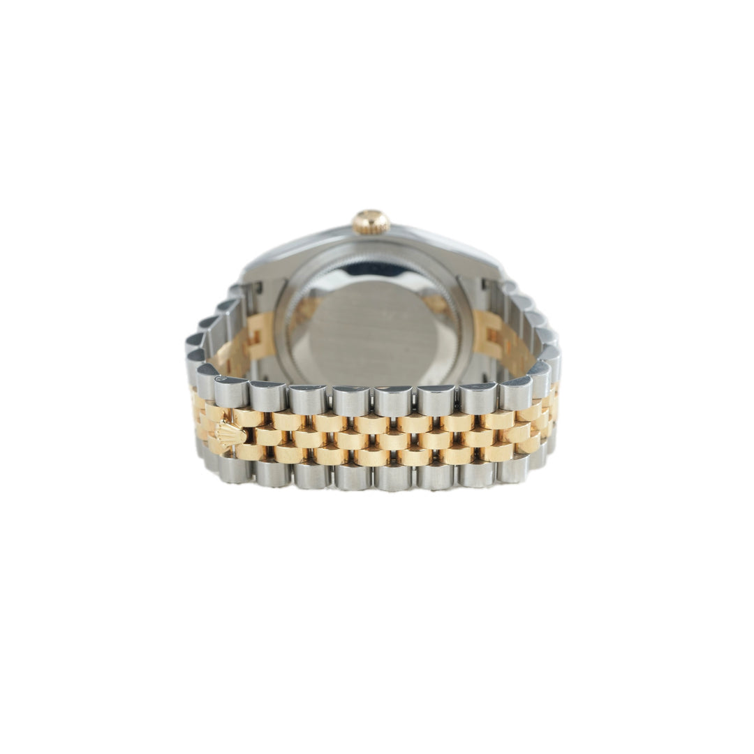 Rolex Datejust 36mm Two-Tone Yellow Gold Diamond Auto Watch