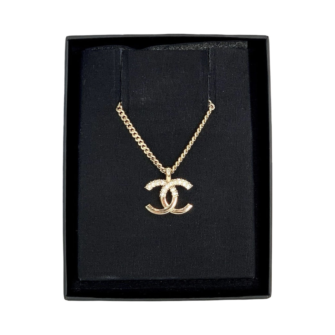 Chanel 22K CC Crystal Necklace