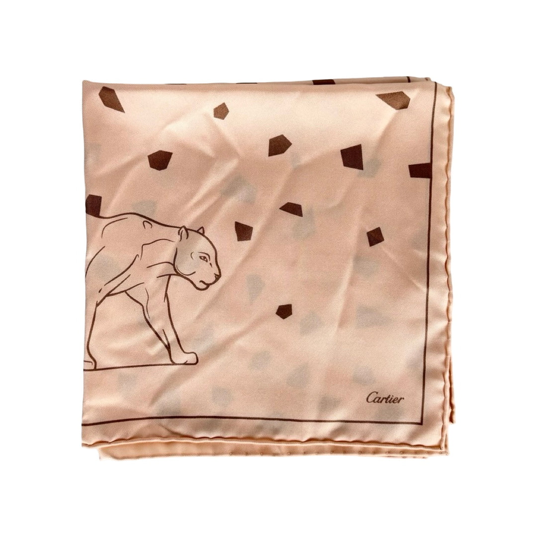 Cartier Silk Scarf Panther 45cm