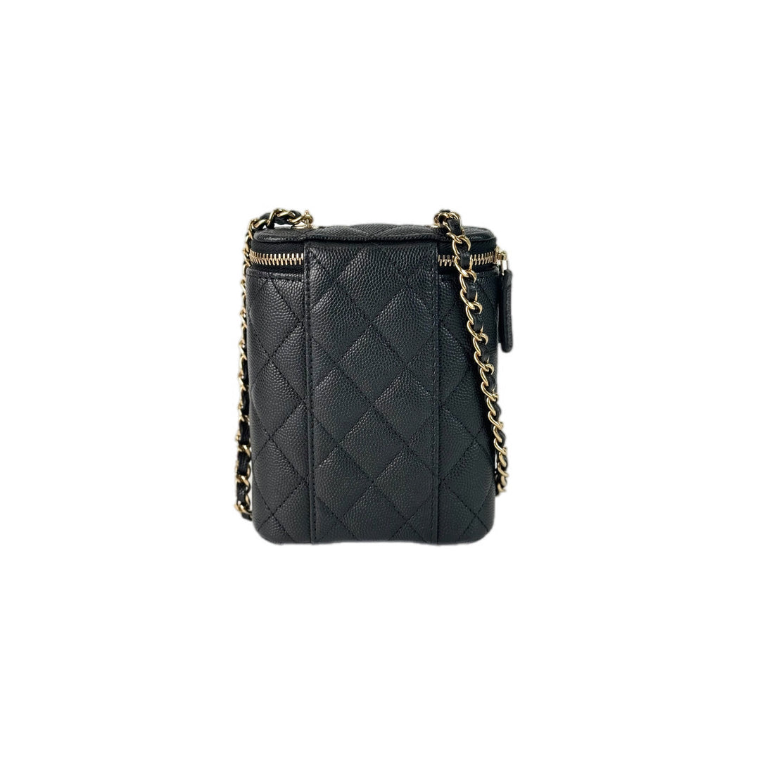 Chanel Black Vertical Box Chain Bag