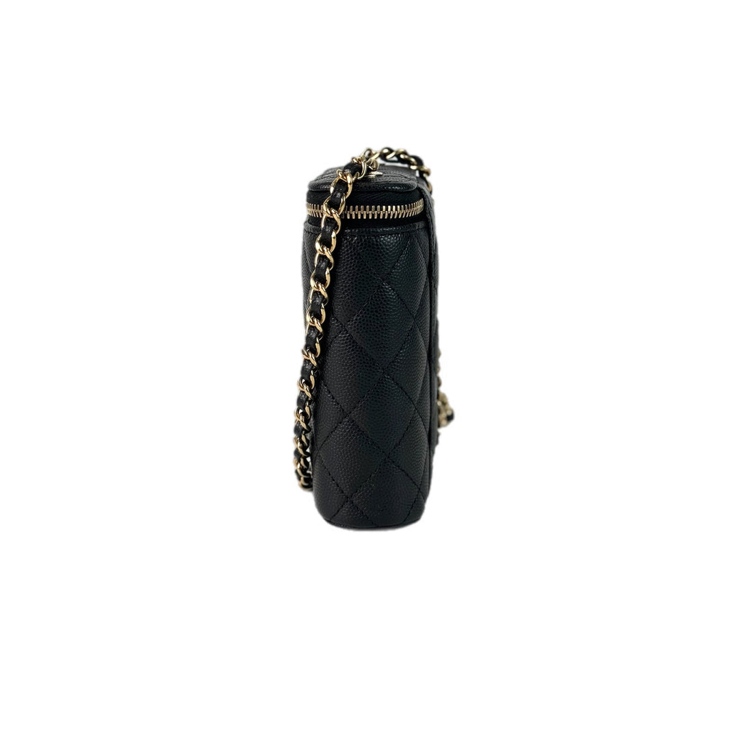 Chanel Black Vertical Box Chain Bag