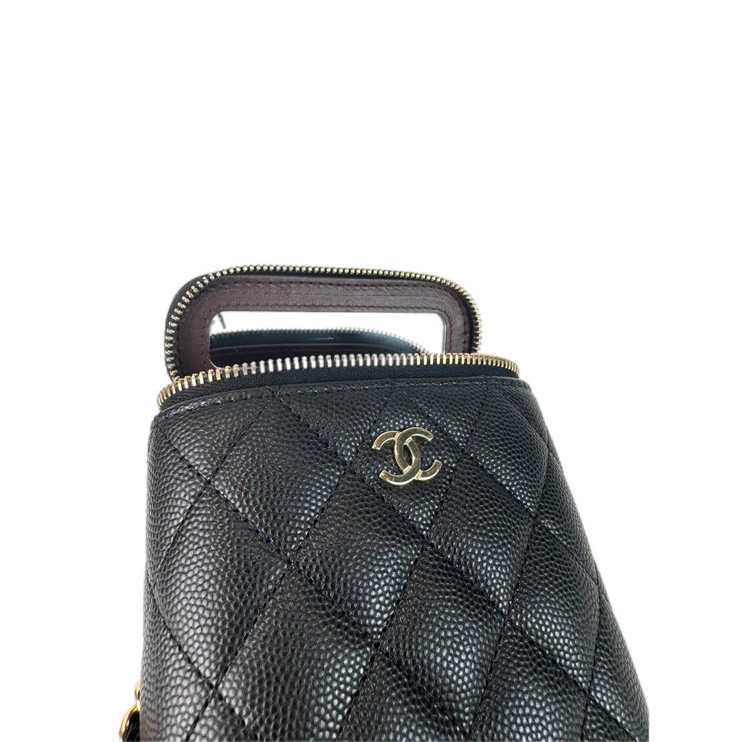Chanel Black Vertical Box Chain Bag