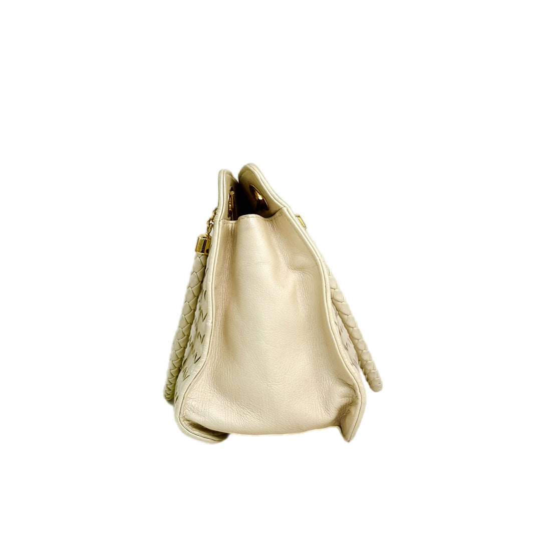Bottega Veneta Vintage Champagne Parachute Bag