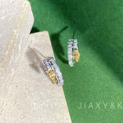 White and Yellow Diamond Serpenti Earring D0.26ct 18K White Gold - Jiaxyk