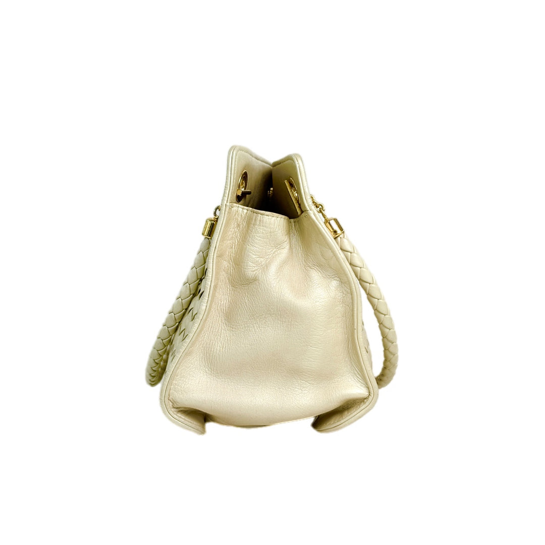 Bottega Veneta Vintage Champagne Parachute Bag